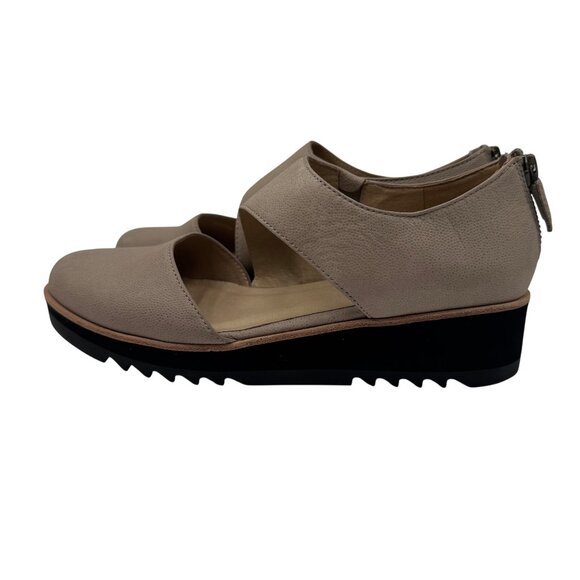 Eileen Fisher Match Leather Cut-Out Booties Tan Womens Size 7.5 - Picture 9 of 11